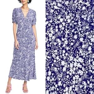 NWT a new day Blue and White Floral Maxi Dress